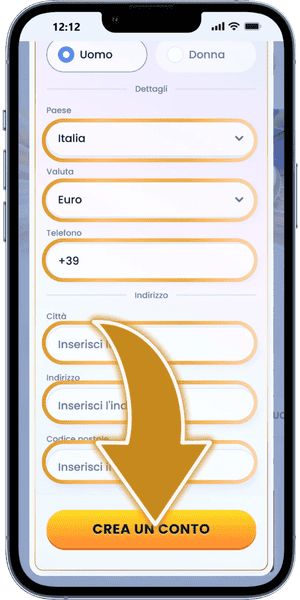Applicazioni casinoCompleta i dati personali